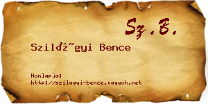 Szilágyi Bence névjegykártya