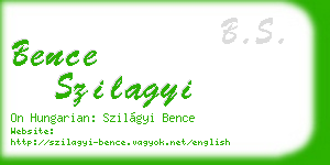 bence szilagyi business card